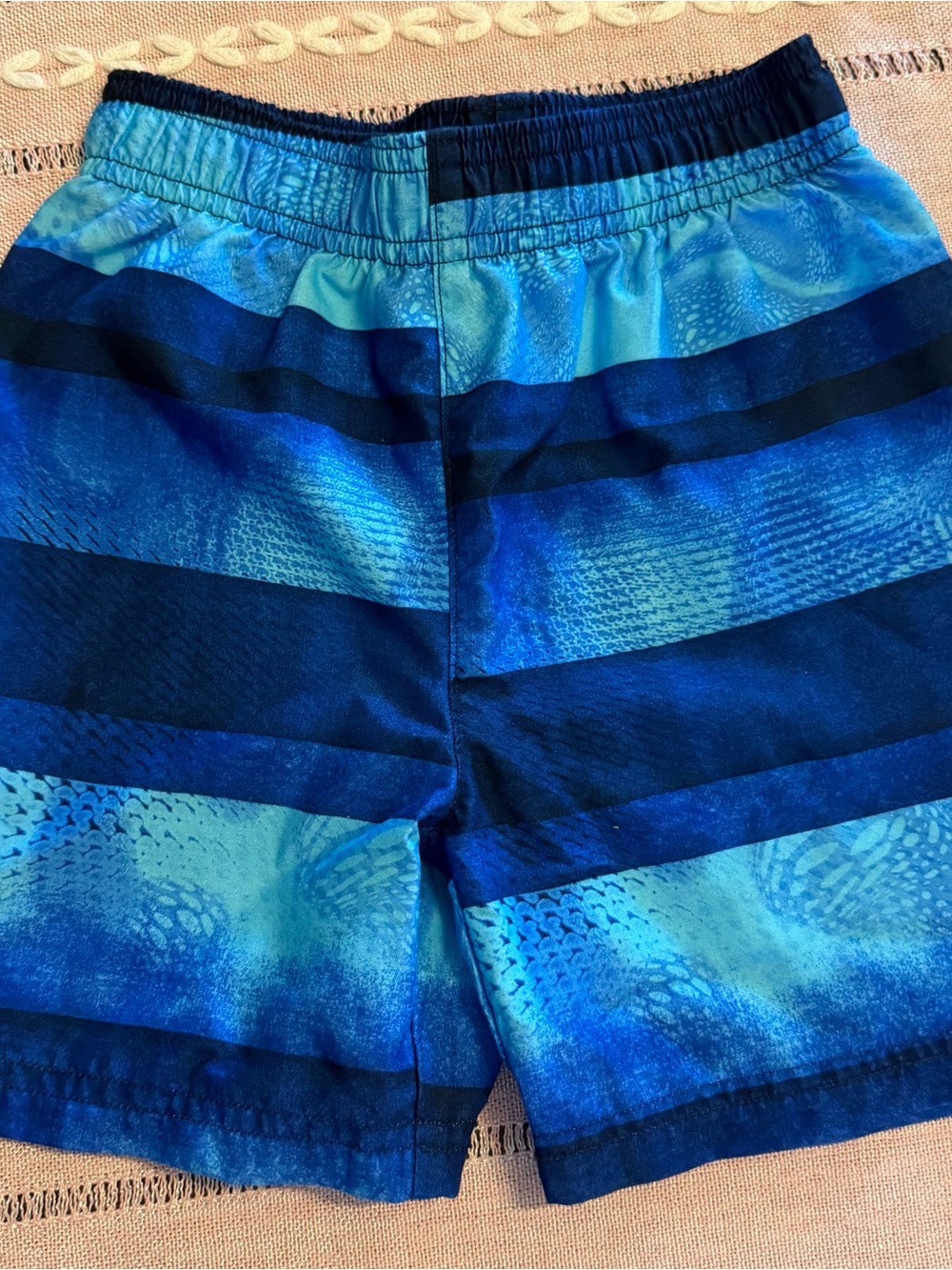 Under Armour Blue Striped Kids Swim Shorts